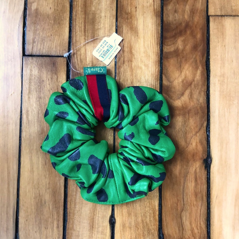Clare V. Leather Renee Scrunchie NWT